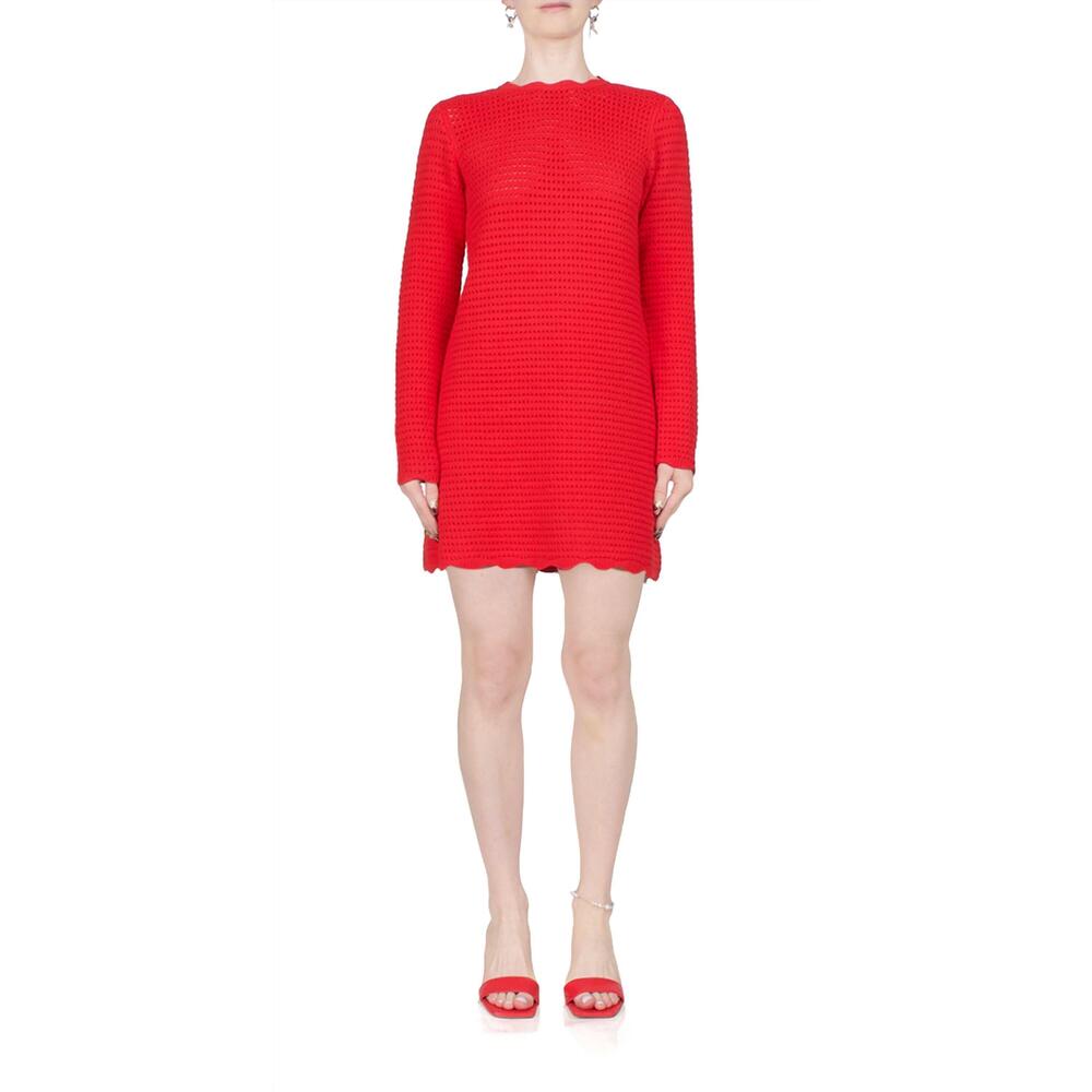 NEW CIAO LUCIA faro crochet dress in red